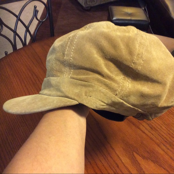 caramel suede baseball cap